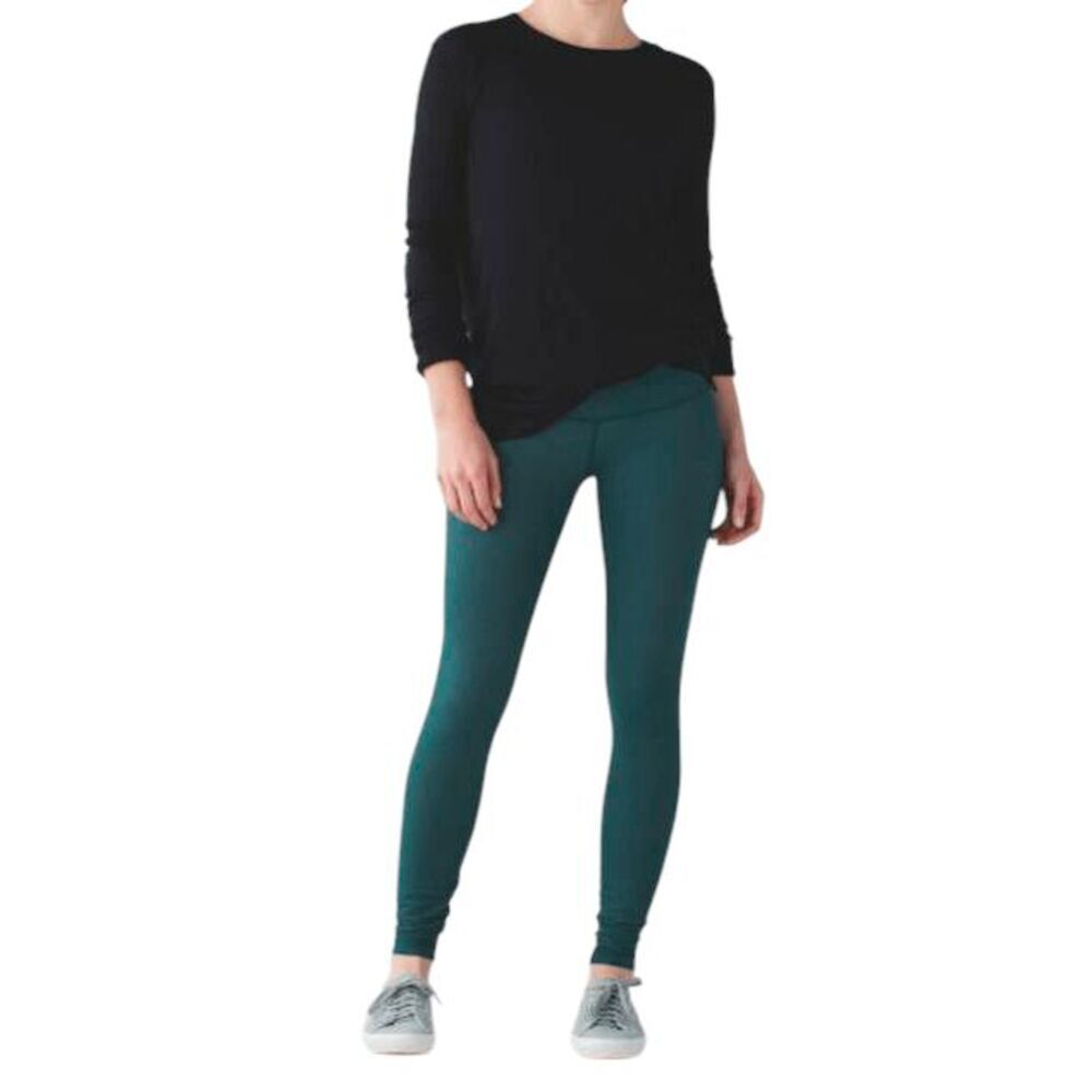 LULULEMON ATHLETICA Wunder Under Pant III In Deep Green Size 8